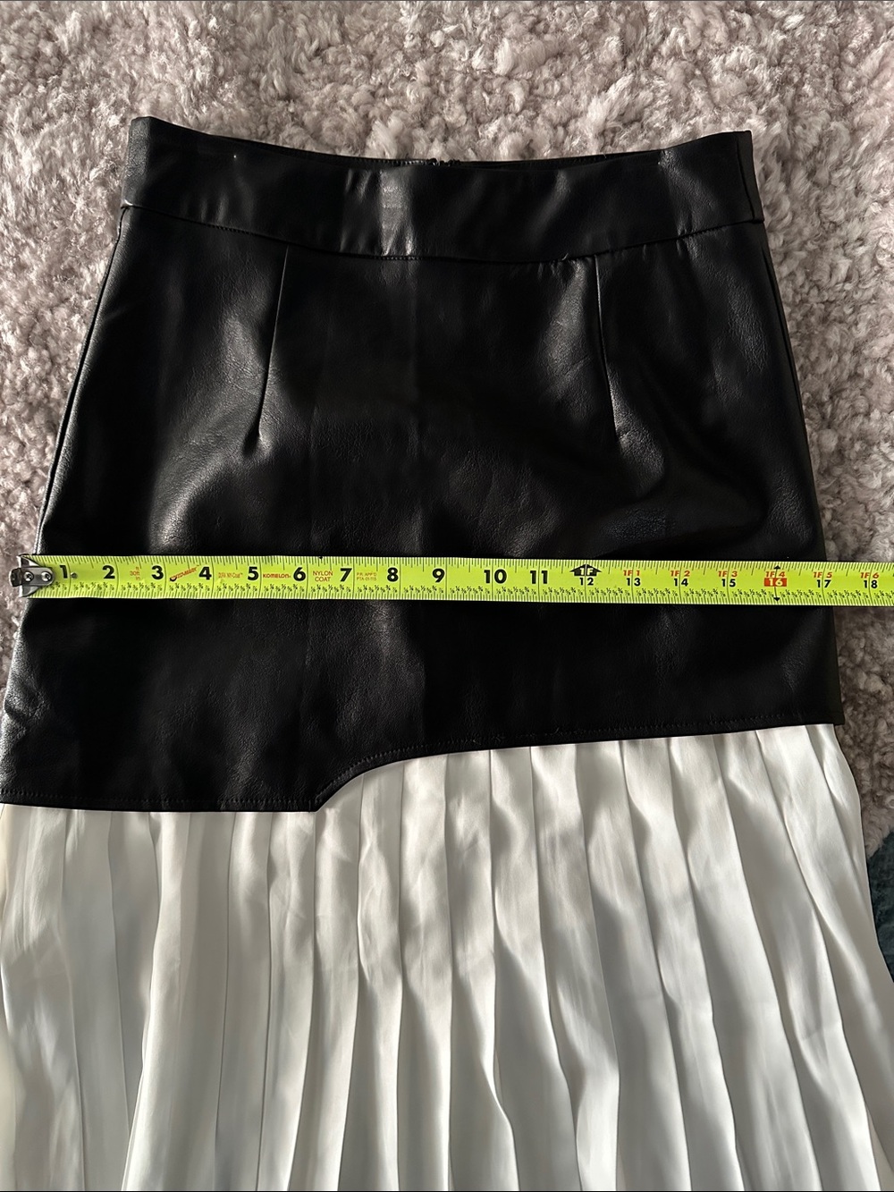 Commense Multimedia Black + White Pleated Midi Skirt - Picture 7 of 9